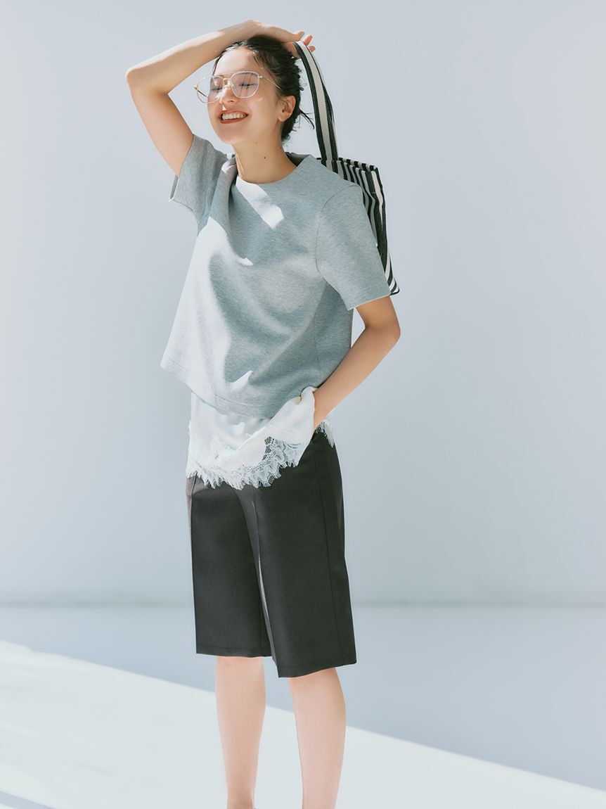 Mila Owen「【WEB限定カラー】キャミレイヤードダンボールＴシャツ」|Tシャツ・カットソー|