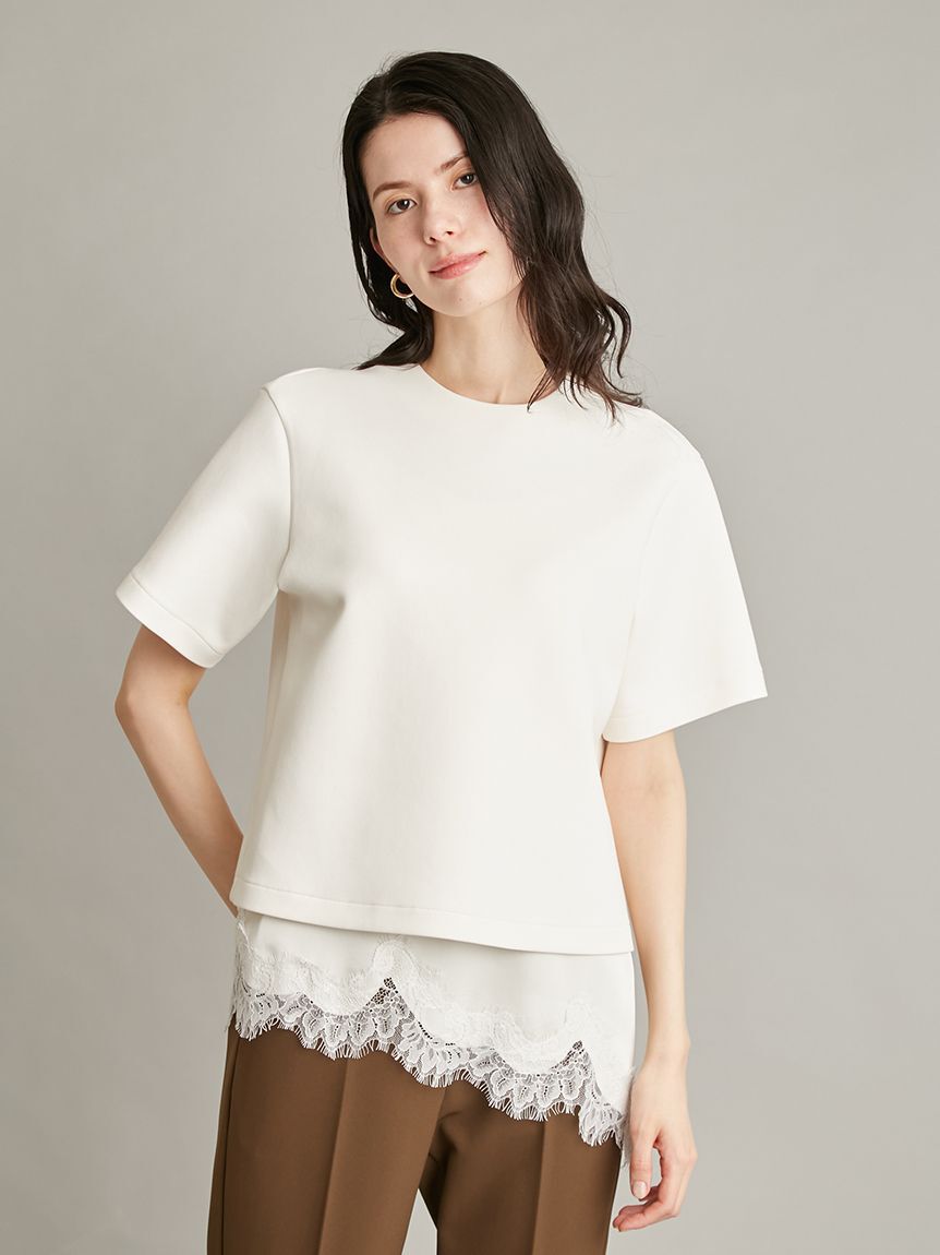 Mila Owen「【WEB限定カラー】キャミレイヤードダンボールＴシャツ」|Tシャツ・カットソー|