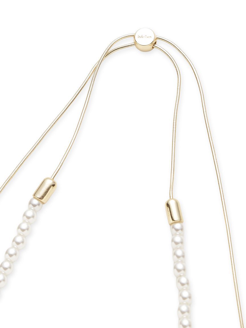 Mila Owen「【EVERYDAY PROOF JEWELRY 】パールスライダーネックレス」|ネックレス|