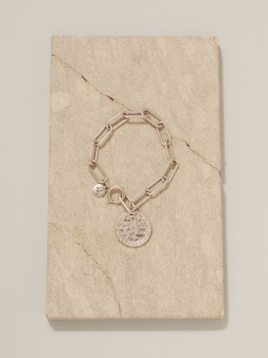 Mila Owen「【EVERYDAY PROOF JEWELRY 】コインスクエアチェーンブレス」|ブレスレット・バングル|