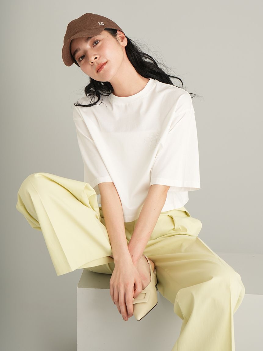 Mila Owen「【WEB限定カラー】ハイラインモノグラムＴシャツ」|Tシャツ・カットソー|