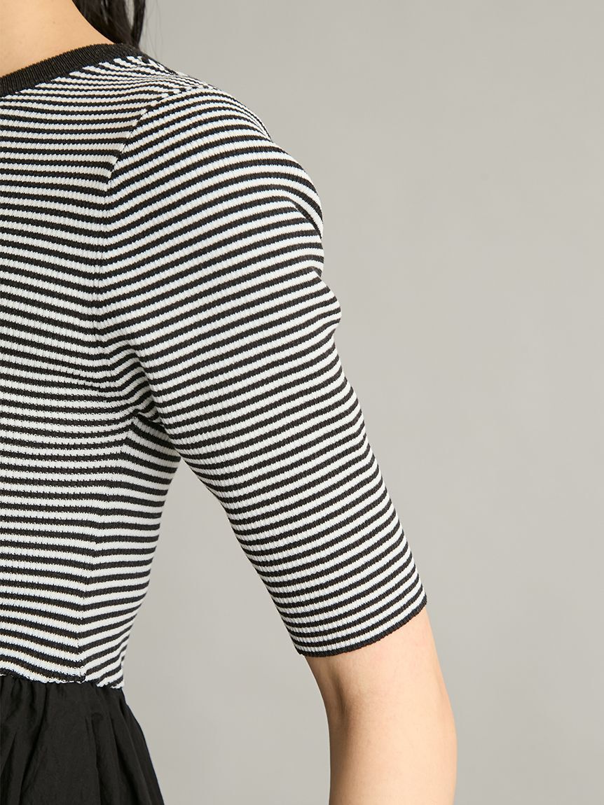 Mila Owen「【ウォッシャブル】2wayペプラムリブニットドッキングトップス」|Tシャツ・カットソー|