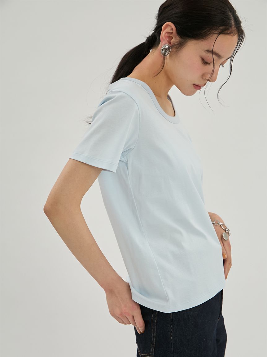 Mila Owen「シルキータッチＵネックTシャツ」|Tシャツ・カットソー|