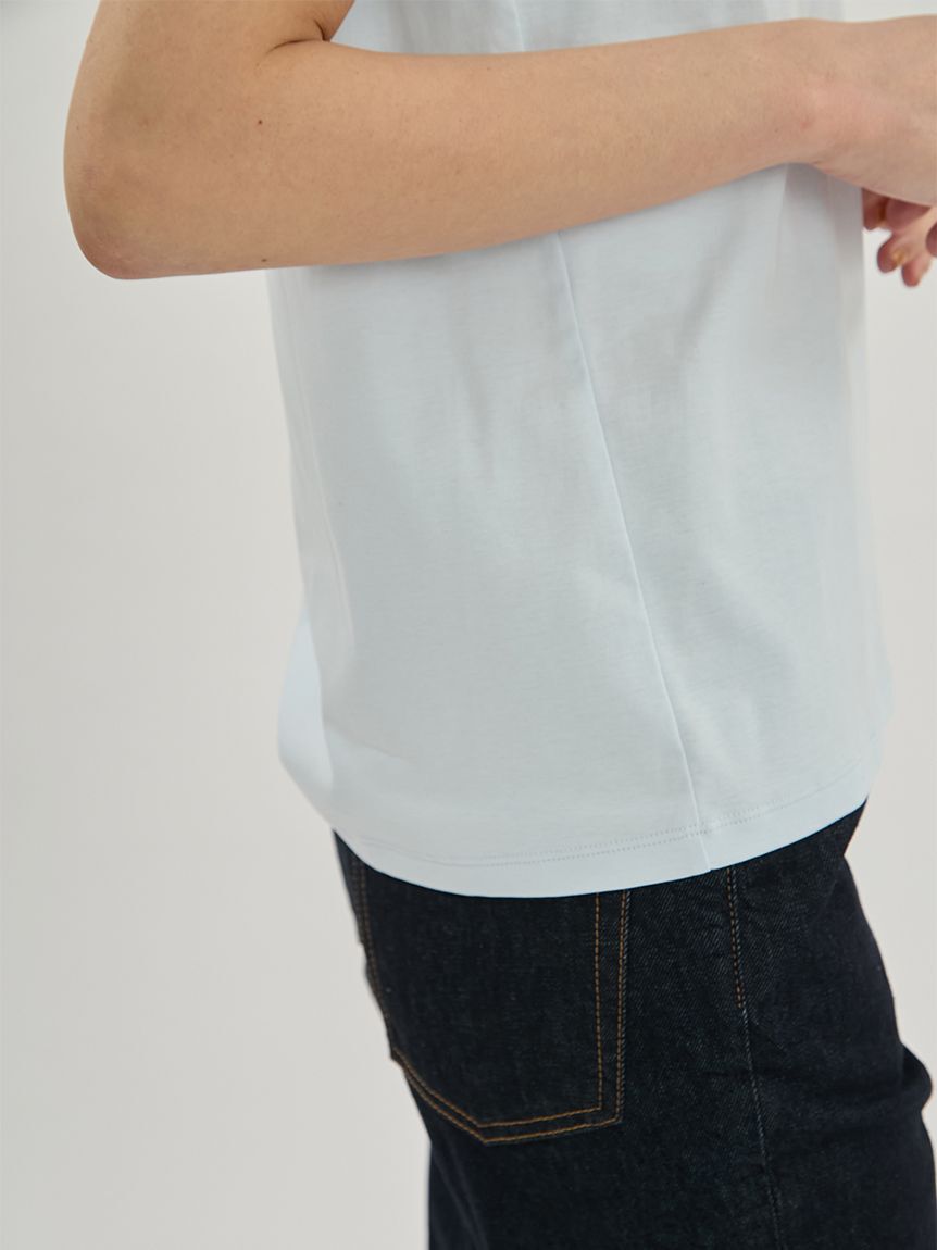 Mila Owen「シルキータッチＵネックTシャツ」|Tシャツ・カットソー|