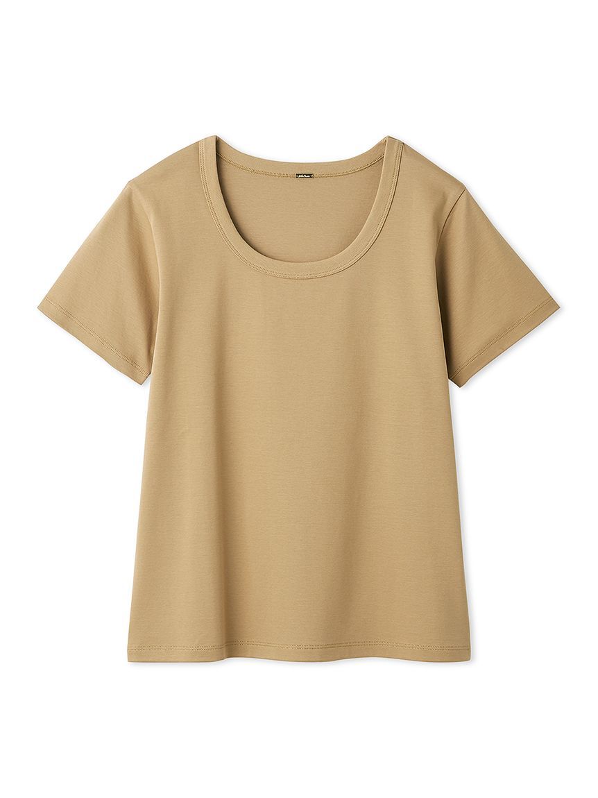 Mila Owen「シルキータッチＵネックTシャツ」|Tシャツ・カットソー|BEG