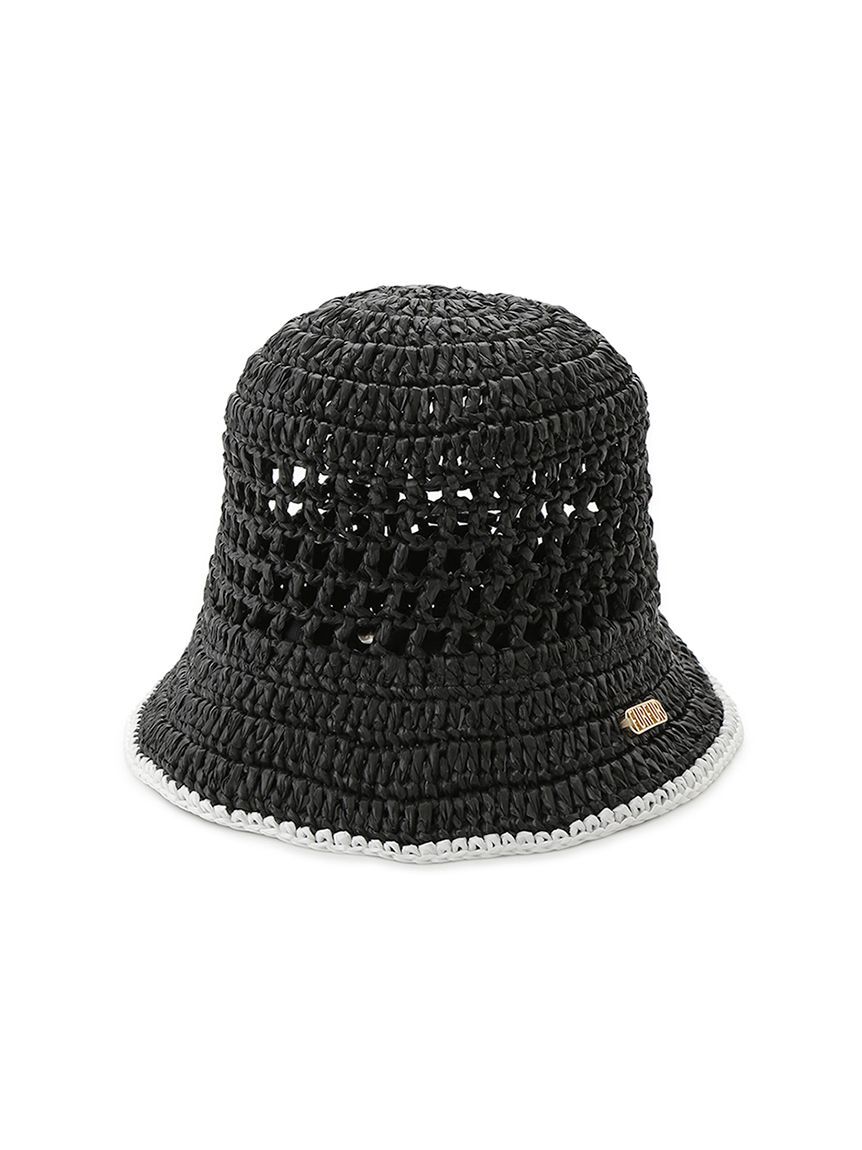 FURFUR「ラフィアライクバケットハット」|ハット|BLK