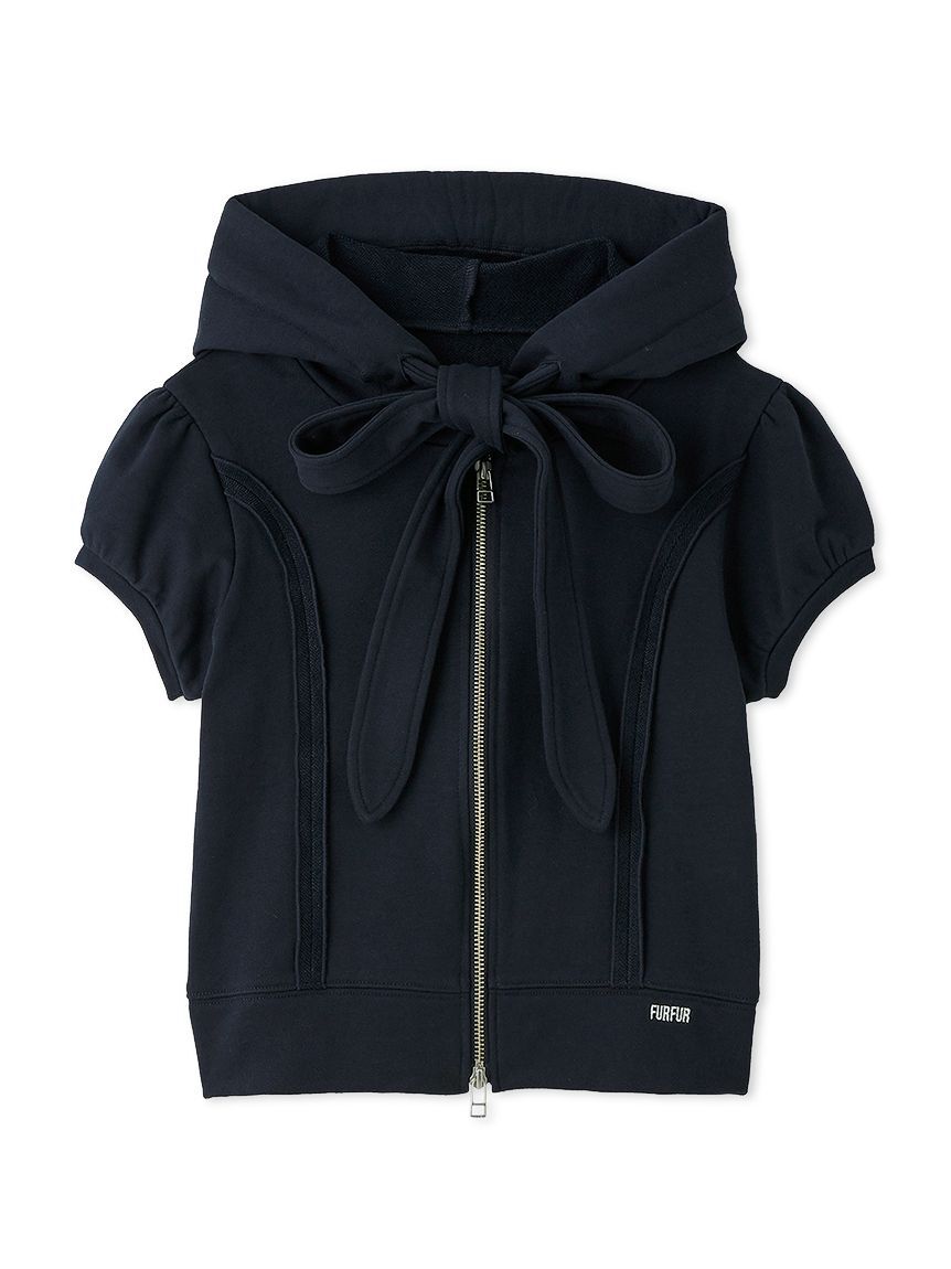 FURFUR「【WEB・一部店舗限定カラー】ハーフスリーブボウタイフーディ」|パーカー|NVY