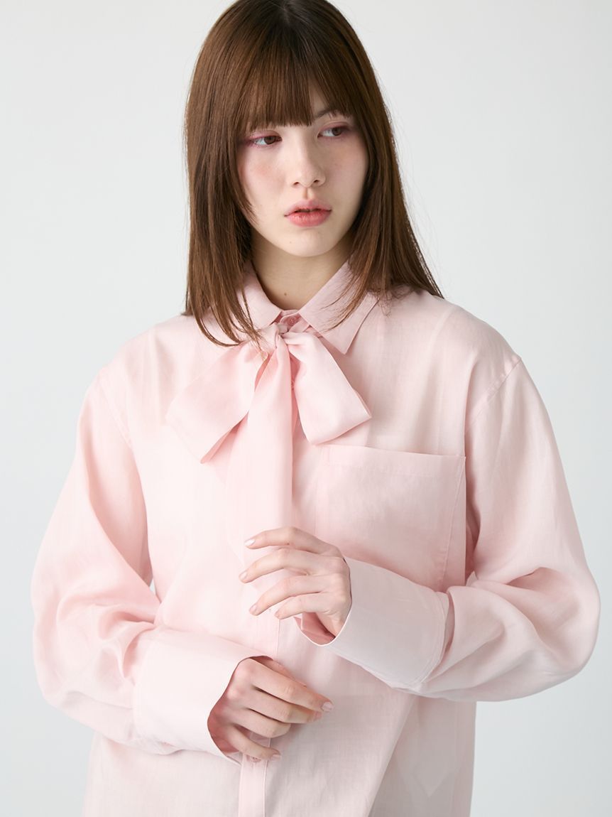 FURFUR「マルチウェイボウタイシアーシャツ」|シャツ・ブラウス|