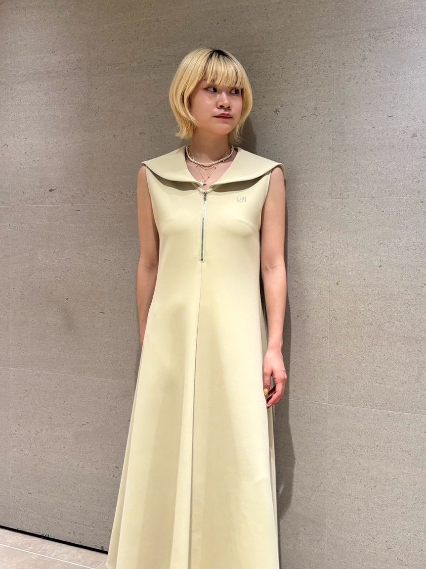 FURFUR「ロゴ刺繍セーラーカラーワンピース」|ワンピース|