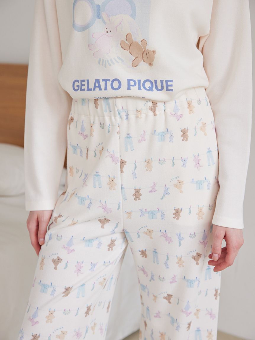 gelato pique「ウォッシングアニマル柄ロングパンツ」|ルームウェア|
