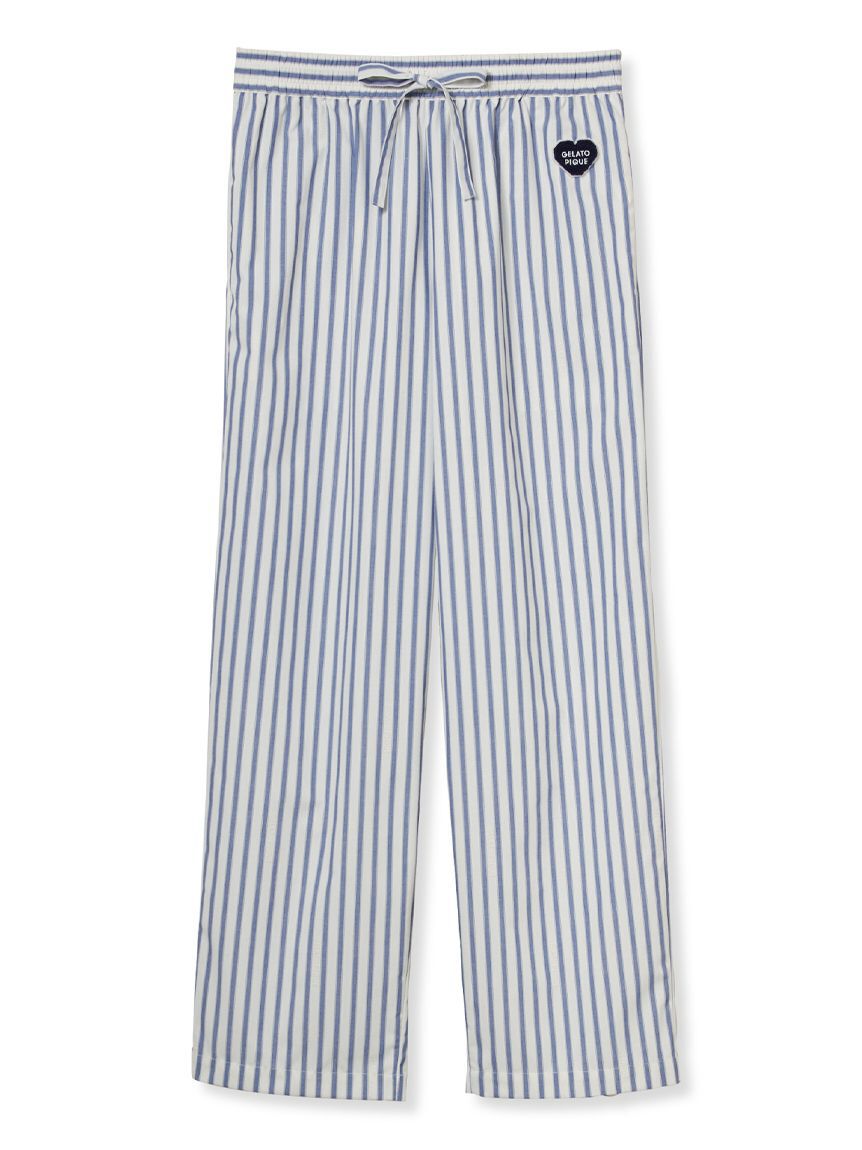 GELATO PIQUE HOMME「【HOMME】ブロードストライプロングパンツ」|ルームウェア|NVY