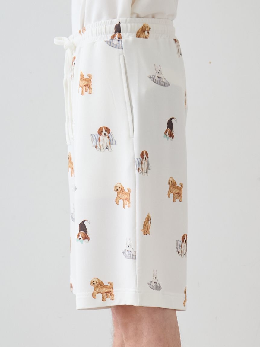 gelato pique「【UNISEX】プレイフルDOG柄ハーフパンツ」|ルームウェア|