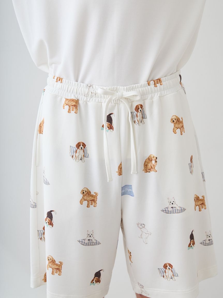 gelato pique「【UNISEX】プレイフルDOG柄ハーフパンツ」|ルームウェア|