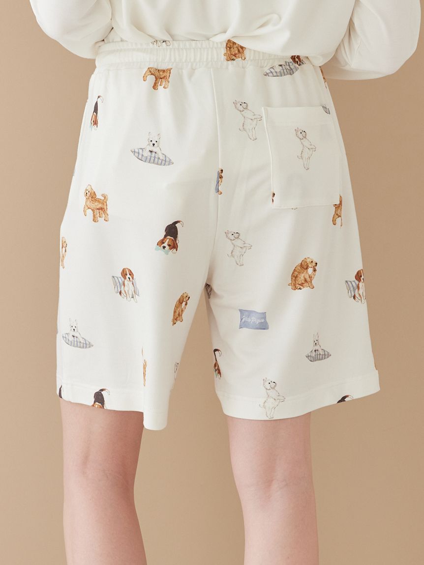 gelato pique「【UNISEX】プレイフルDOG柄ハーフパンツ」|ルームウェア|