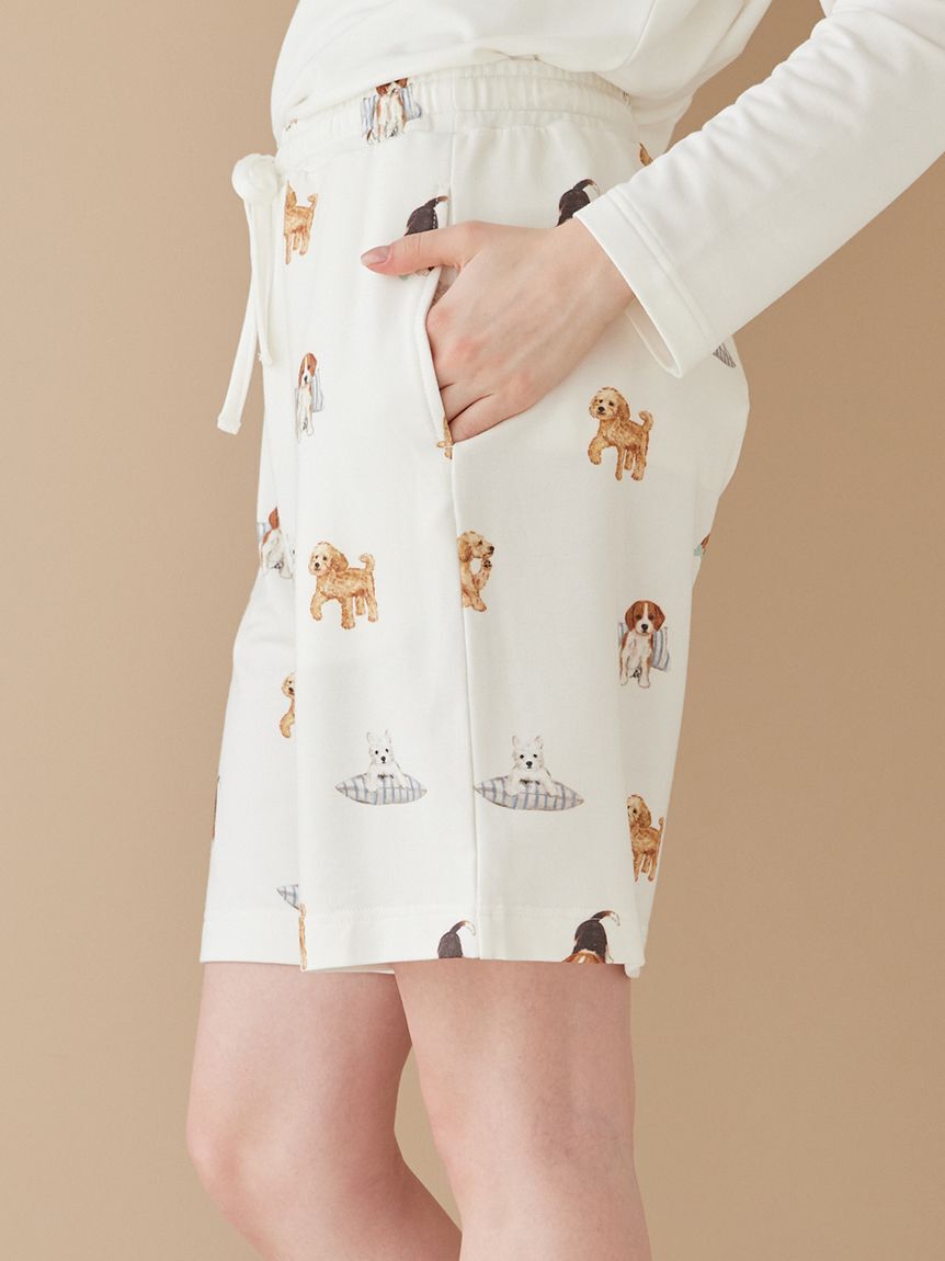 gelato pique「【UNISEX】プレイフルDOG柄ハーフパンツ」|ルームウェア|