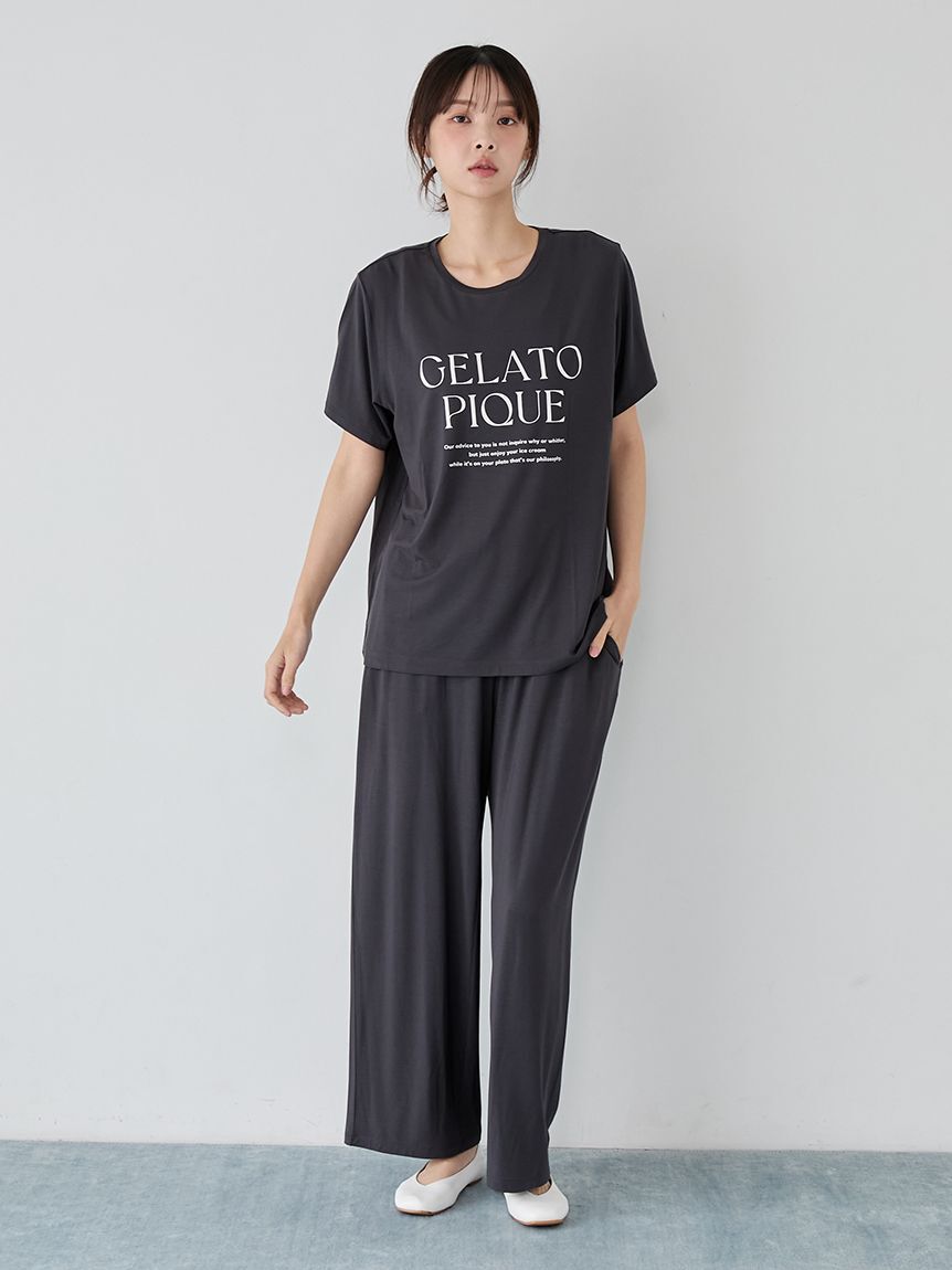 gelato pique「レーヨンロゴロングパンツ」|ルームウェア|