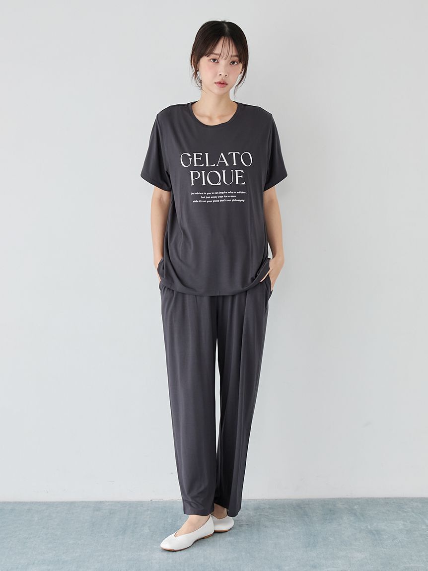 gelato pique「レーヨンロゴロングパンツ」|ルームウェア|