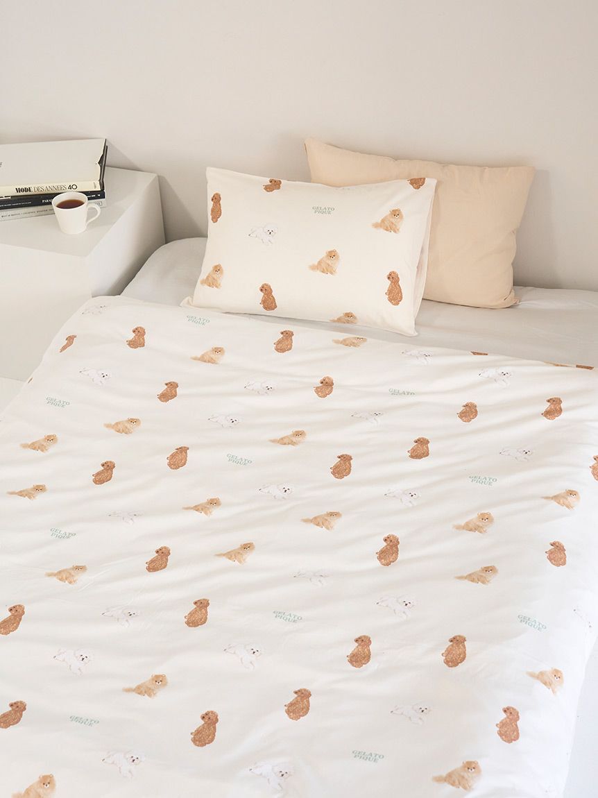 gelato pique Sleep「【Sleep】DOG柄プリント寝具２点セット(セミダブル)」|その他|