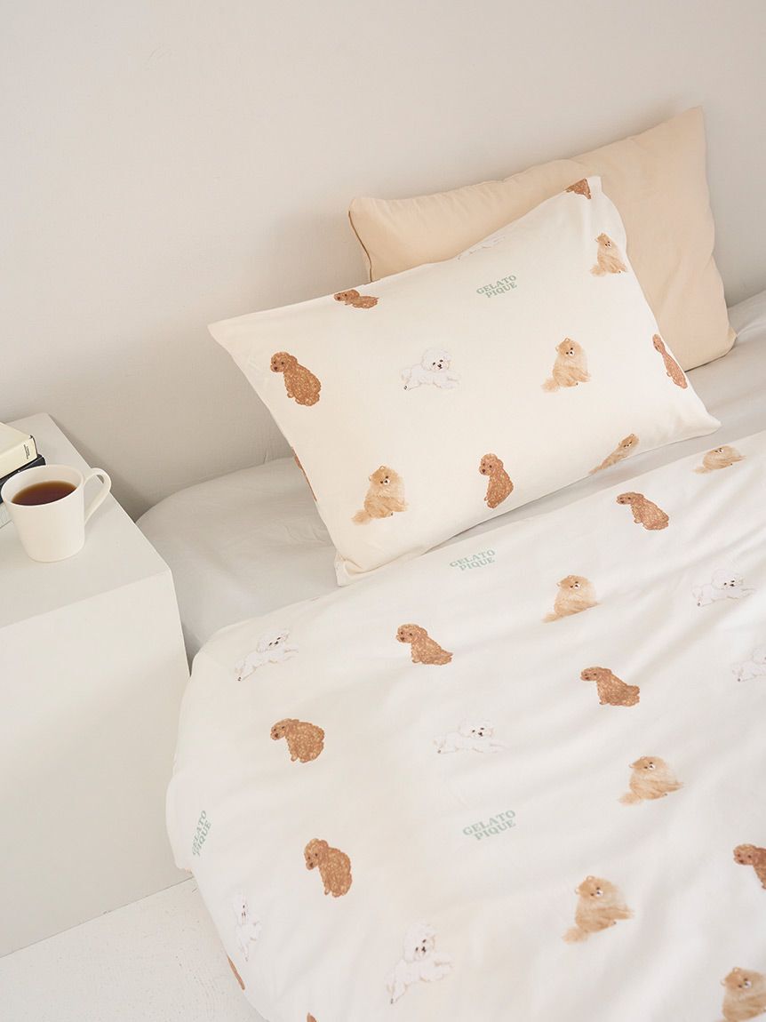 gelato pique Sleep「【Sleep】DOG柄プリント寝具２点セット(セミダブル)」|その他|