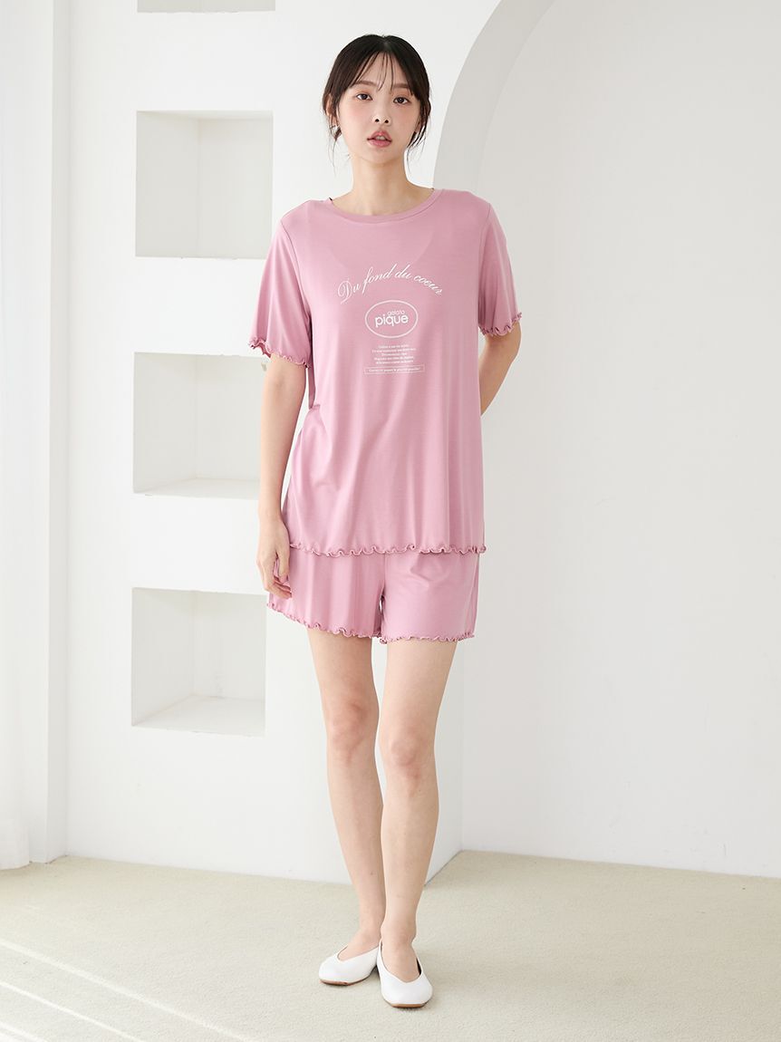 gelato pique「レーヨンロゴメローショートパンツ」|ルームウェア|