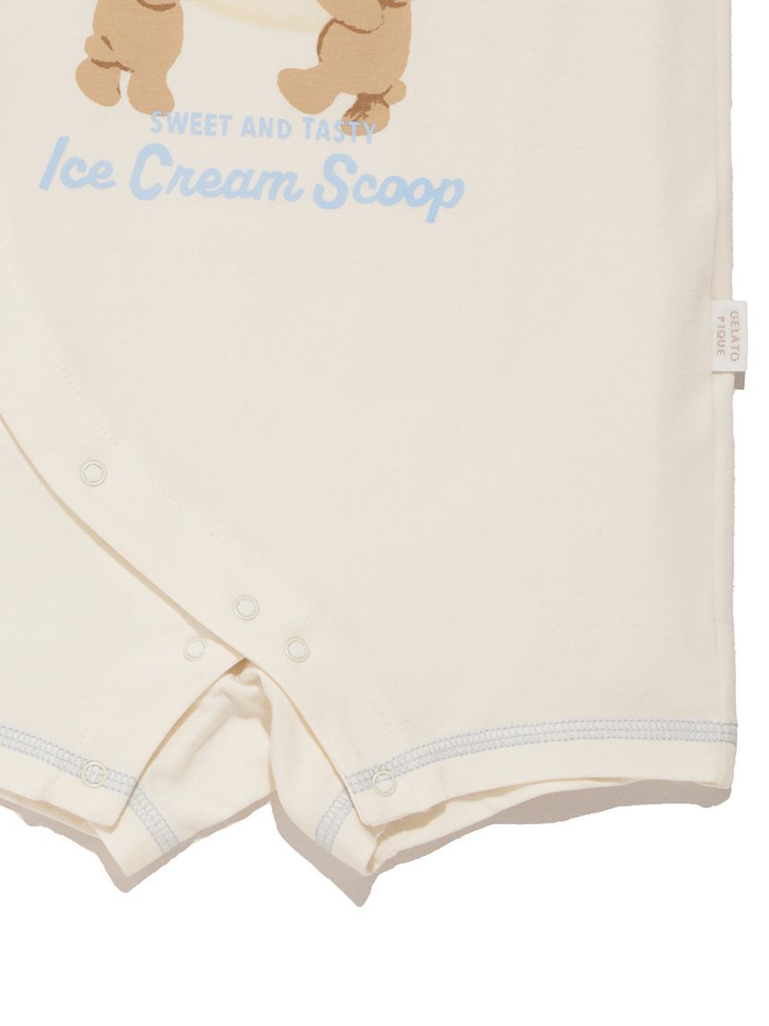 GELATO PIQUE KIDS & BABY「【BABY】【接触冷感】アイスクリームベアワンポイントロンパース」|ロンパース|
