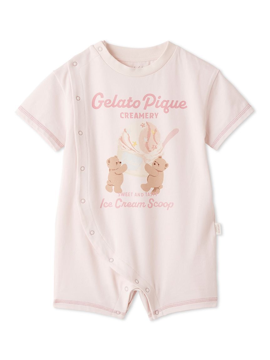 GELATO PIQUE KIDS & BABY「【BABY】【接触冷感】アイスクリームベアワンポイントロンパース」|ロンパース|PNK