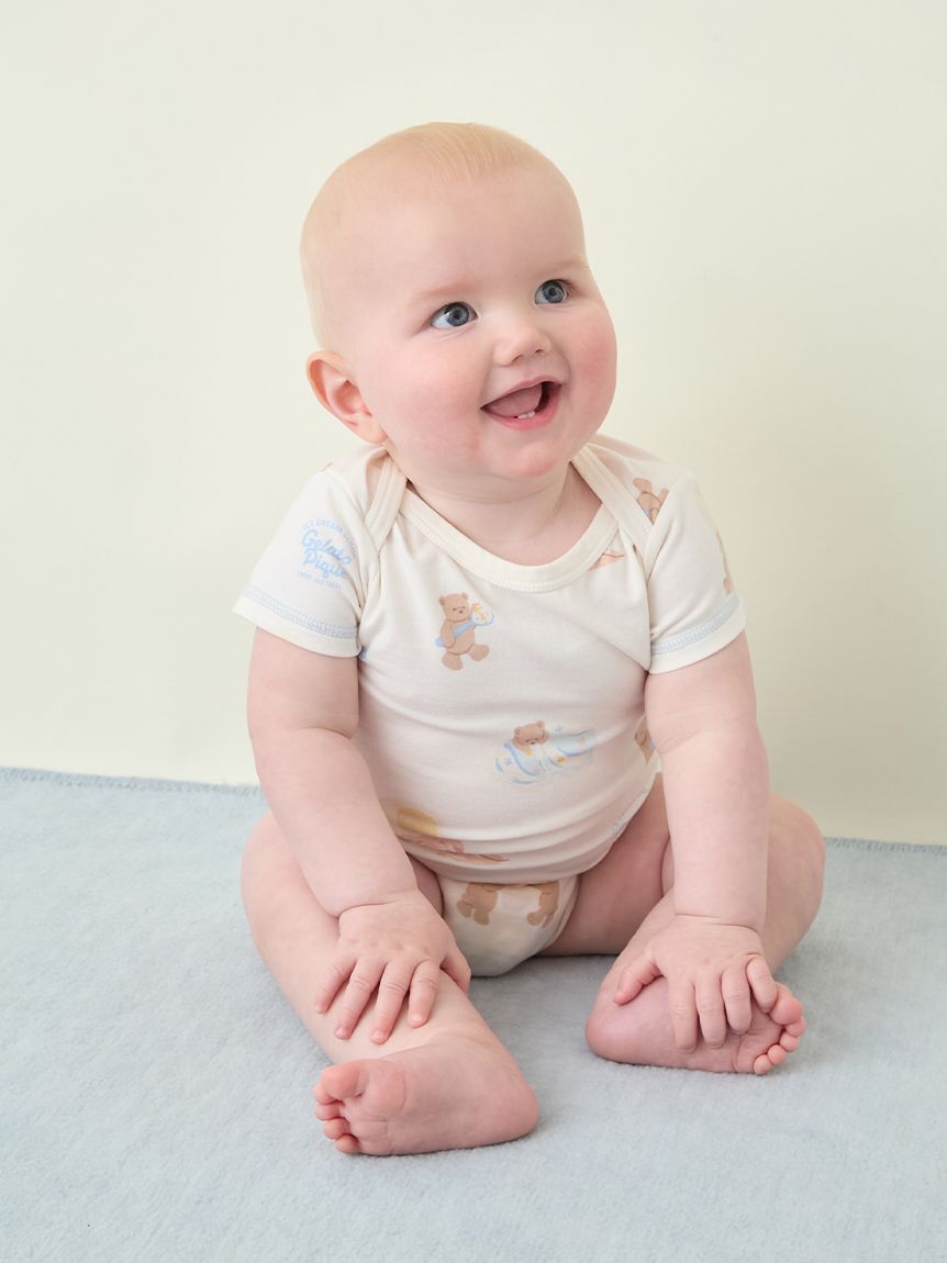 GELATO PIQUE KIDS & BABY「【BABY】【接触冷感】アイスクリームベア柄ボディスーツ」|ロンパース|