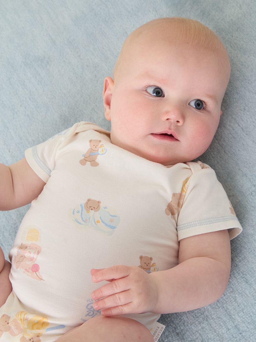 GELATO PIQUE KIDS & BABY「【BABY】【接触冷感】アイスクリームベア柄ボディスーツ」|ロンパース|