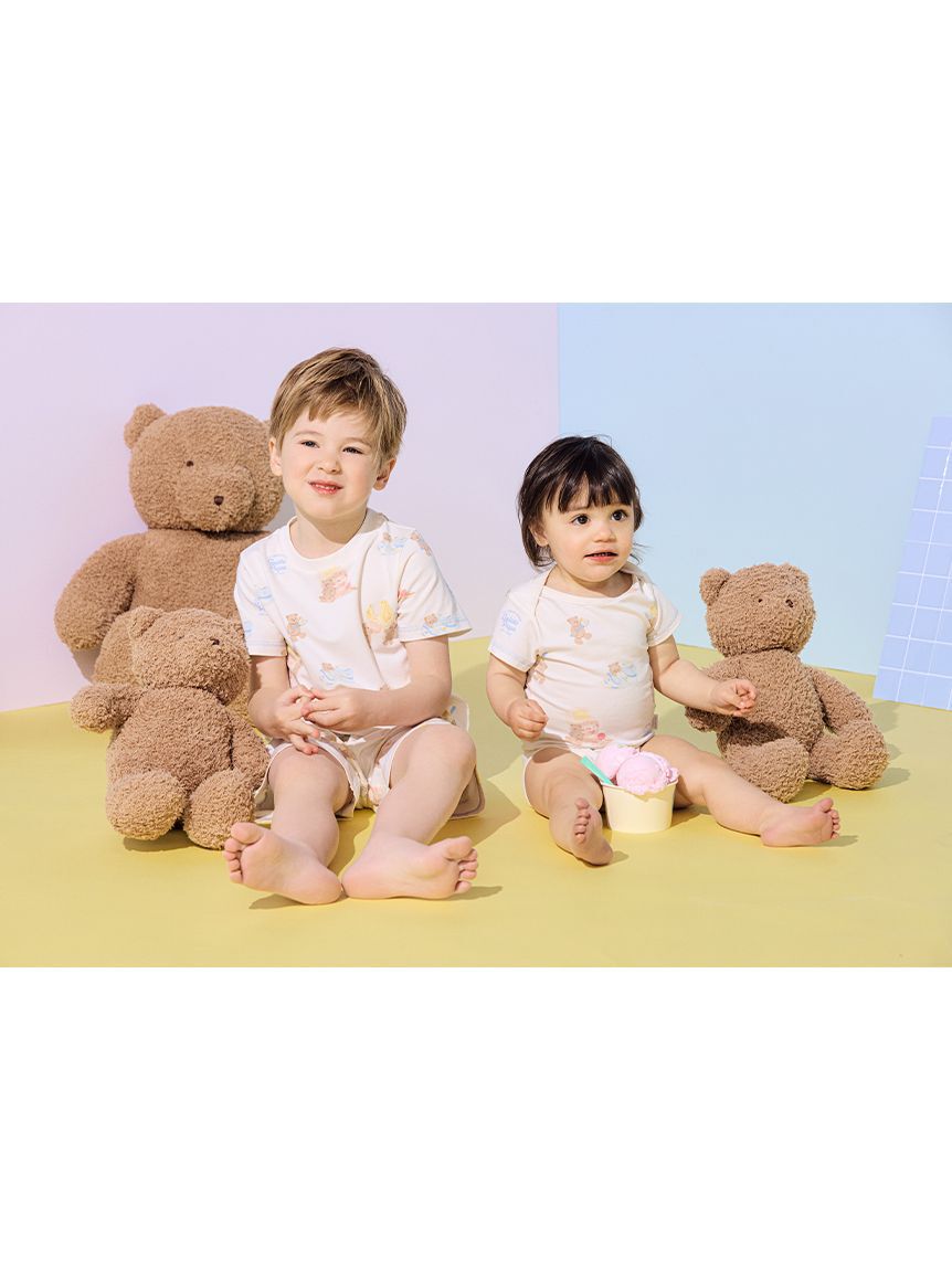 GELATO PIQUE KIDS & BABY「【BABY】【接触冷感】アイスクリームベア柄ボディスーツ」|ロンパース|