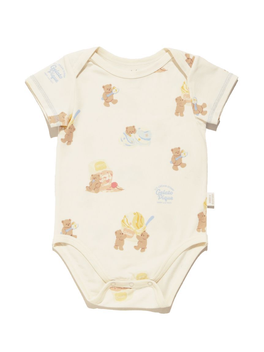 GELATO PIQUE KIDS & BABY「【BABY】【接触冷感】アイスクリームベア柄ボディスーツ」|ロンパース|