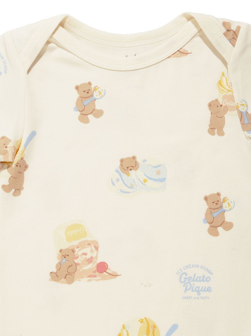 GELATO PIQUE KIDS & BABY「【BABY】【接触冷感】アイスクリームベア柄ボディスーツ」|ロンパース|
