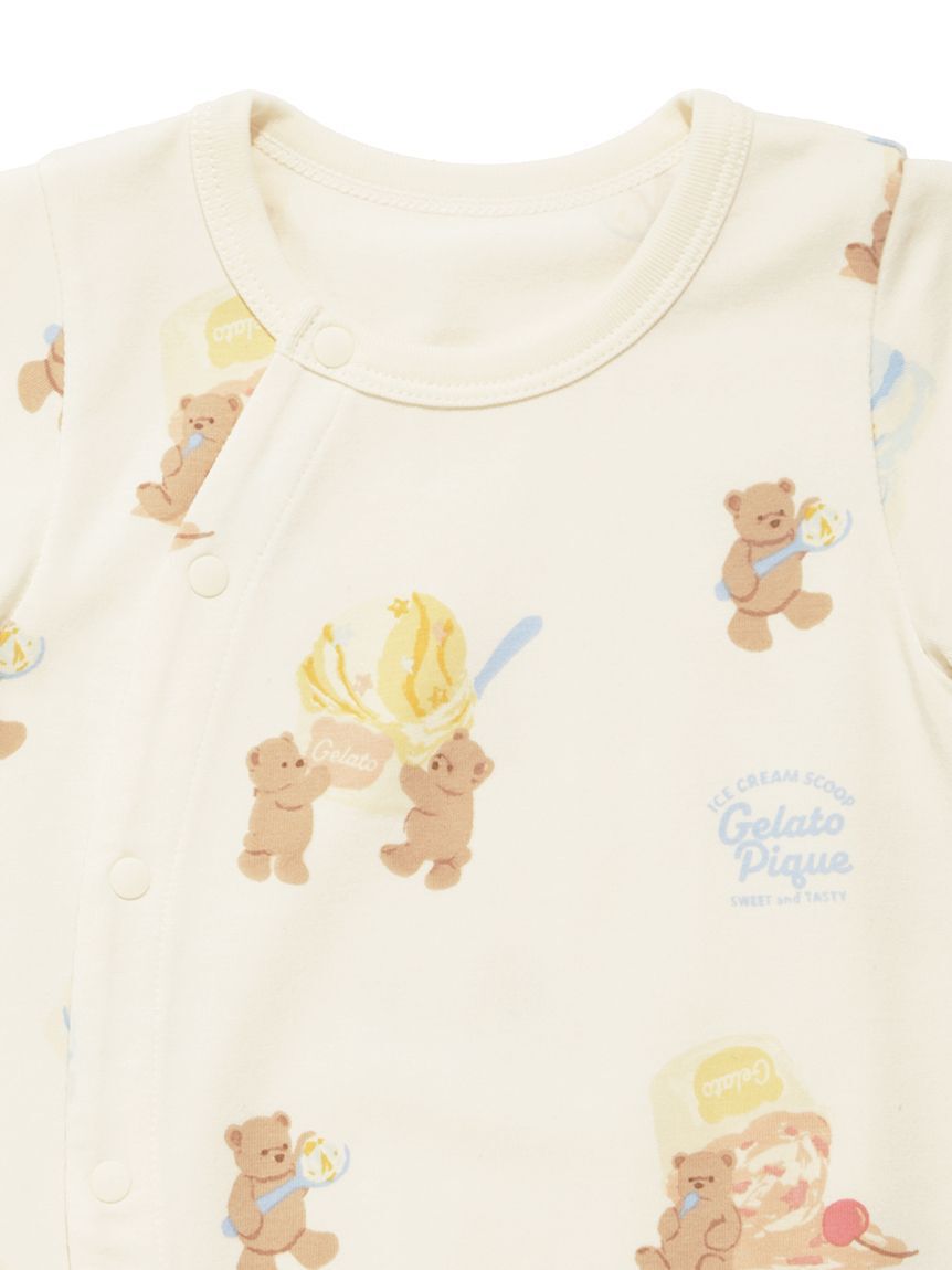 GELATO PIQUE KIDS & BABY「【新生児】【接触冷感】アイスクリームベア柄２WAYオール」|ロンパース|