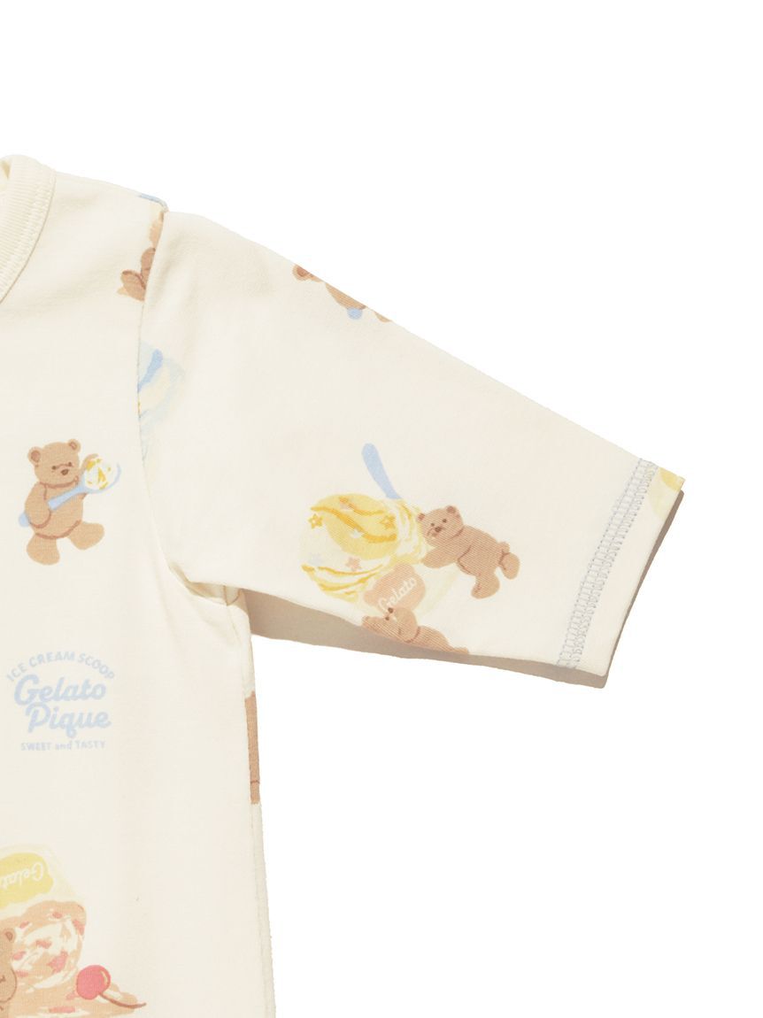 GELATO PIQUE KIDS & BABY「【新生児】【接触冷感】アイスクリームベア柄２WAYオール」|ロンパース|