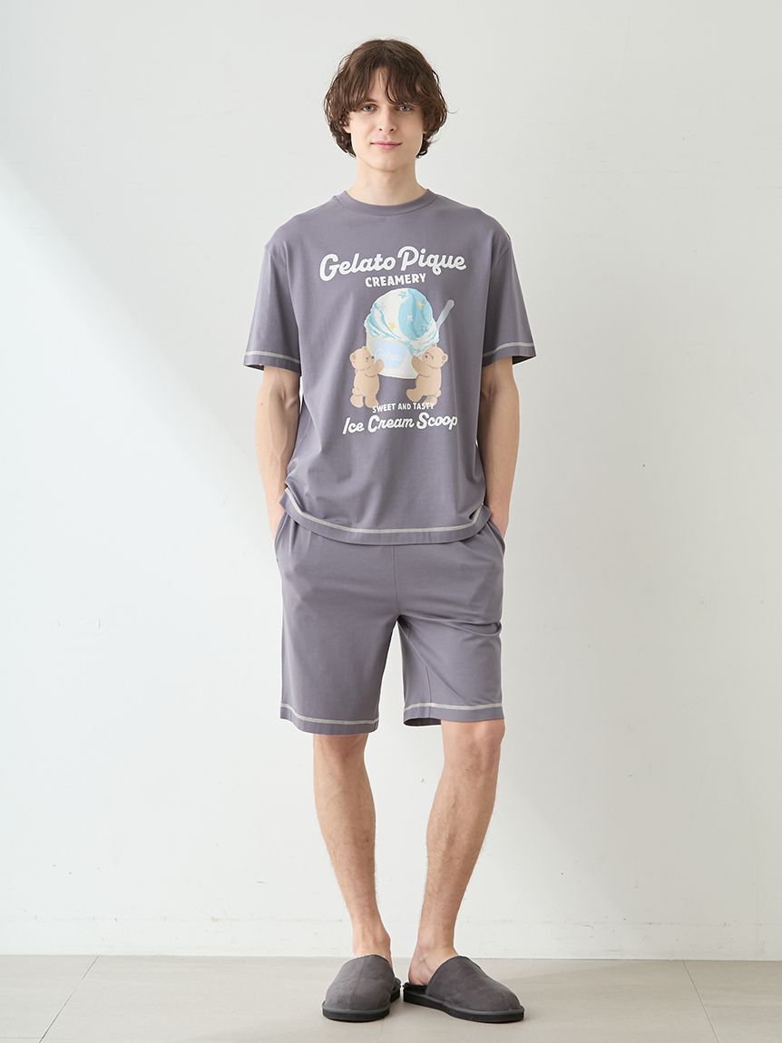 GELATO PIQUE HOMME「【HOMME】【接触冷感】アイスクリームベアワンポイントハーフパンツ」|その他|