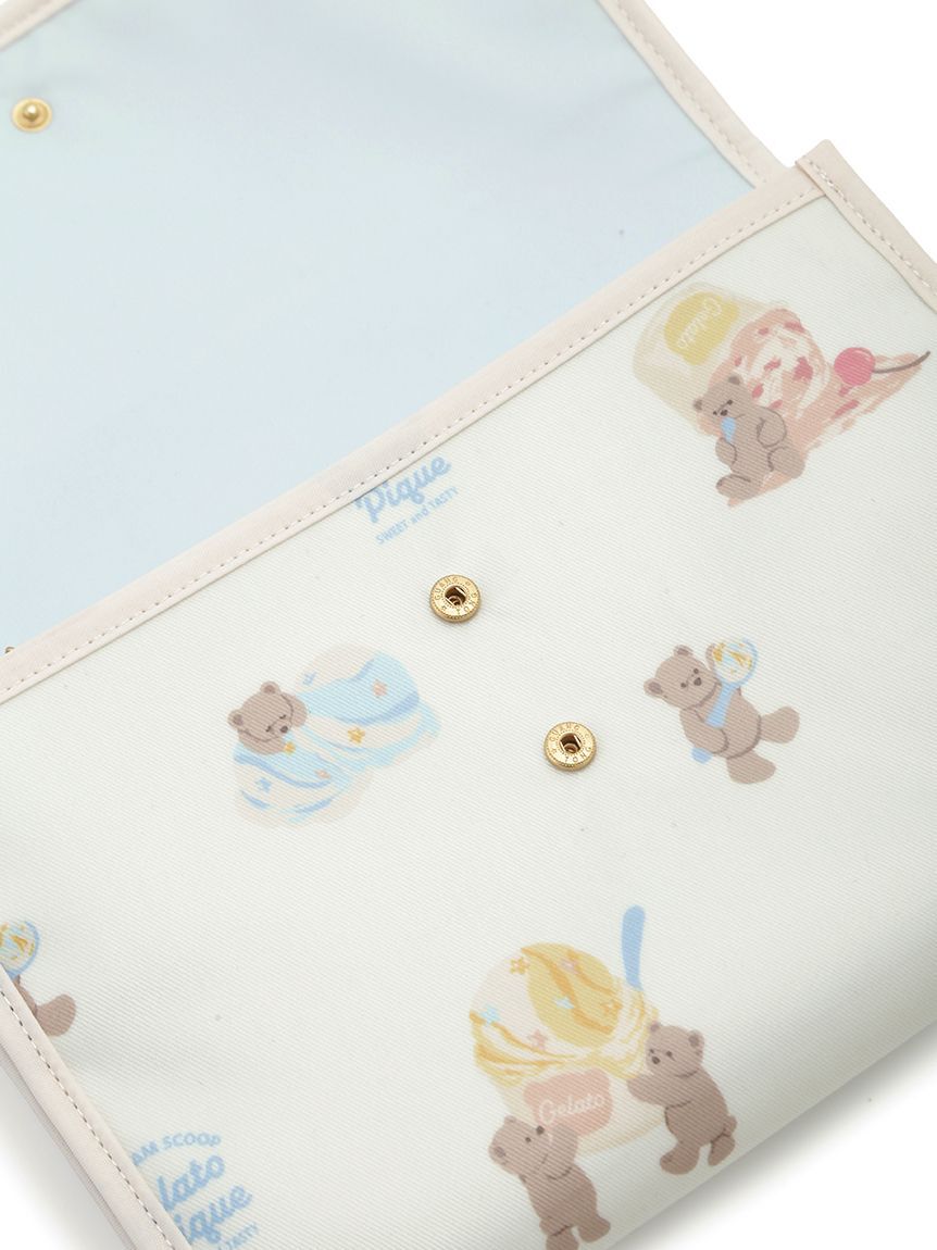 GELATO PIQUE KIDS & BABY「【抗菌防臭】アイスクリームベア柄母子手帳ケースM」|マタニティ・ママグッズ|