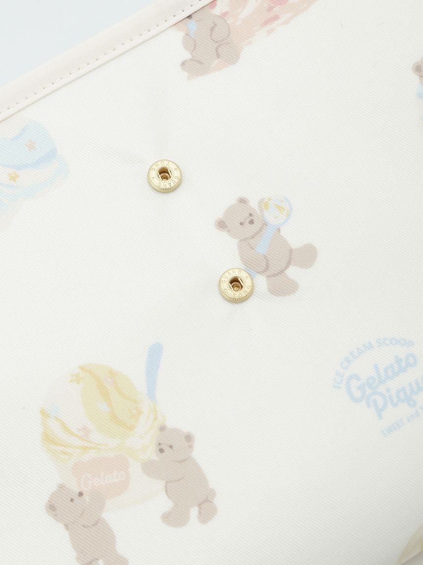 GELATO PIQUE KIDS & BABY「【抗菌防臭】アイスクリームベア柄母子手帳ケースL」|マタニティ・ママグッズ|