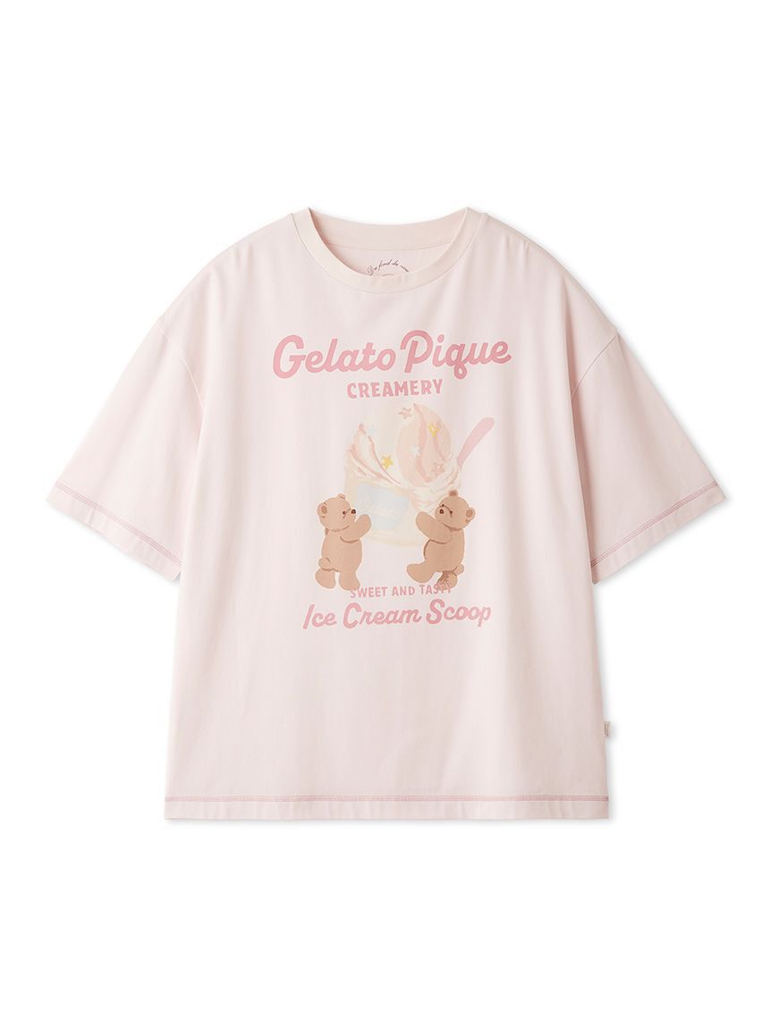 gelato pique「【接触冷感】アイスクリームベアワンポイントTシャツ」|ルームウェア|