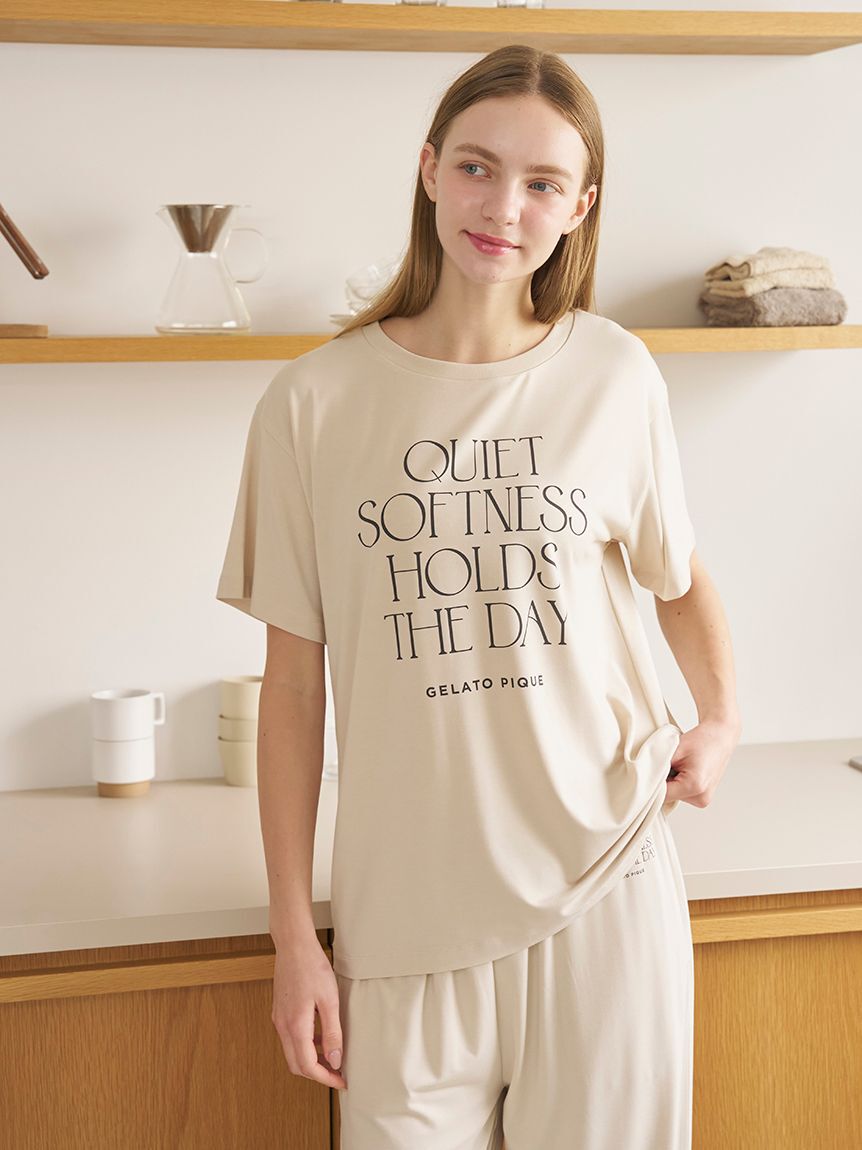 gelato pique「【接触冷感】レーヨンロゴTシャツ」|ルームウェア|