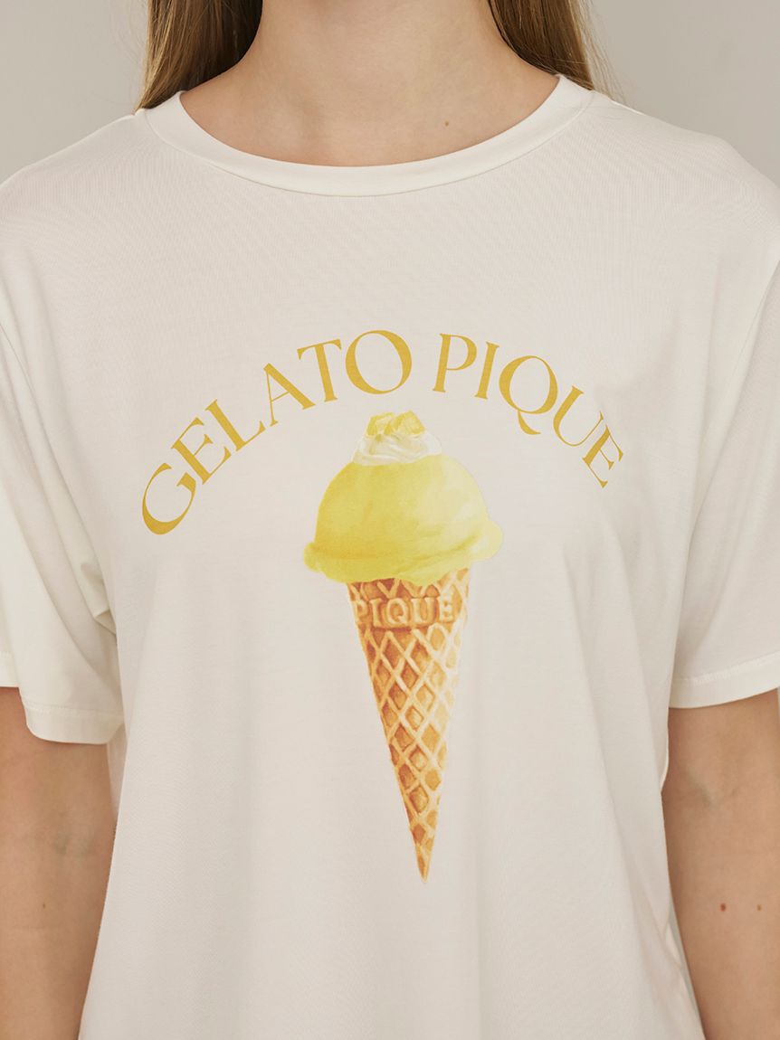 gelato pique「【接触冷感】ソルベワンポイントTシャツ」|ルームウェア|