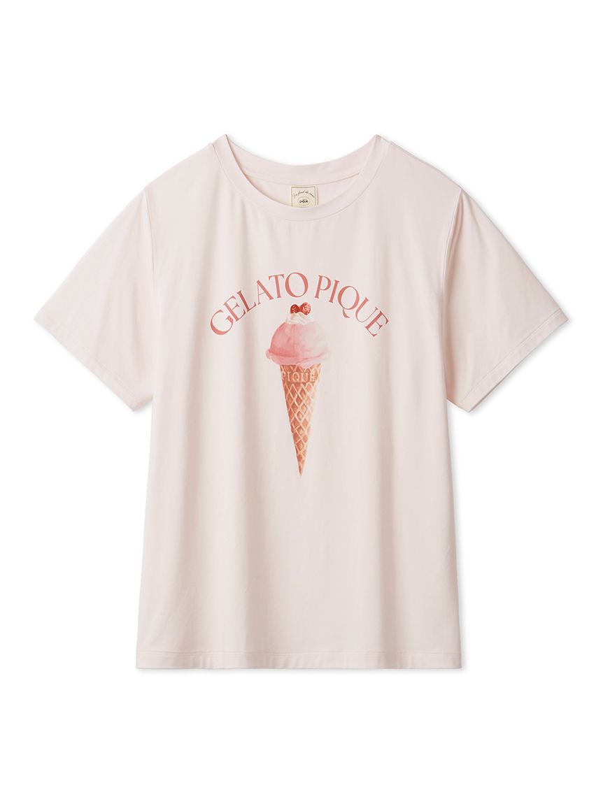 gelato pique「【接触冷感】ソルベワンポイントTシャツ」|ルームウェア|PNK