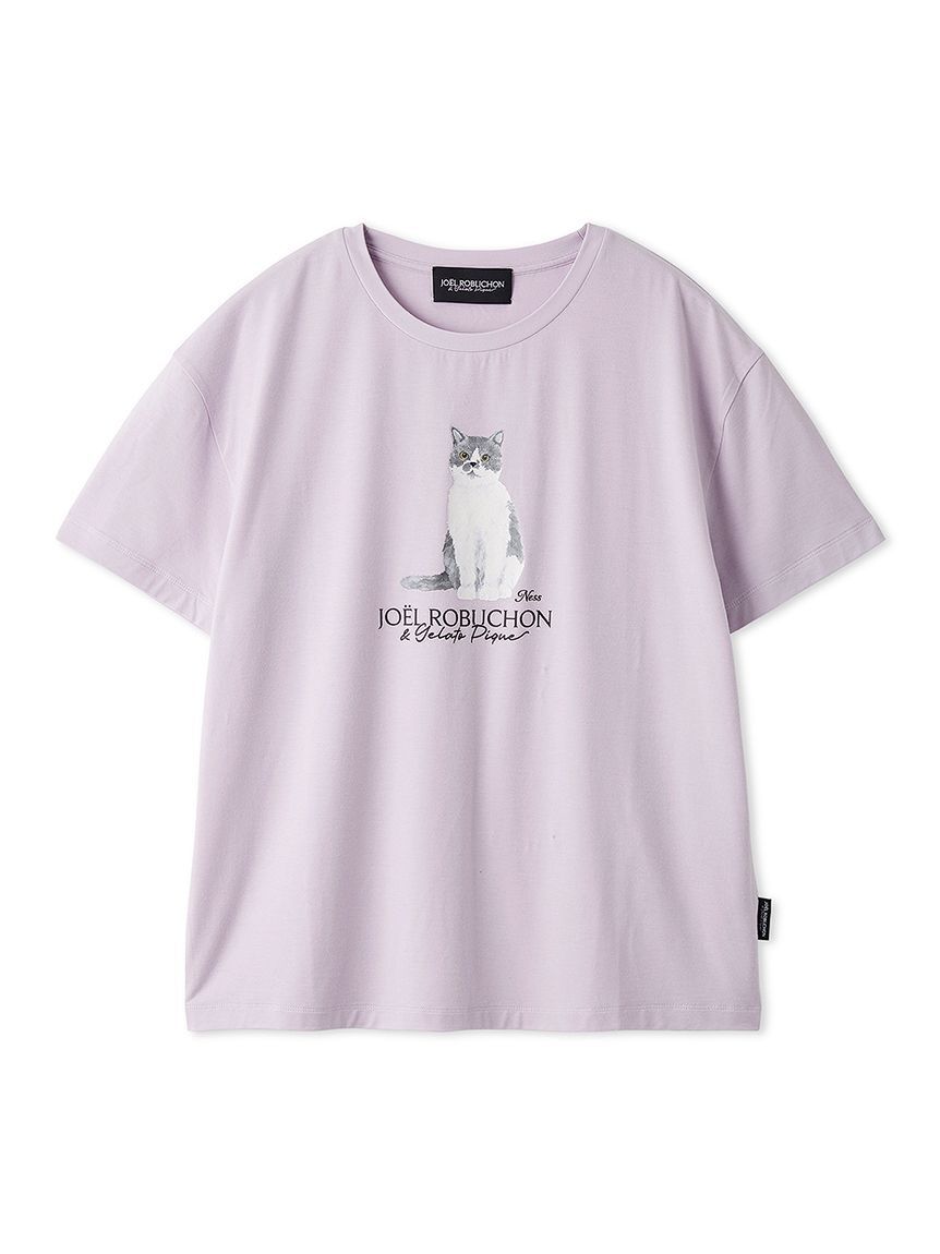 gelato pique「【JOEL ROBUCHON】【持続冷感】CATプリントTシャツ」|ルームウェア|