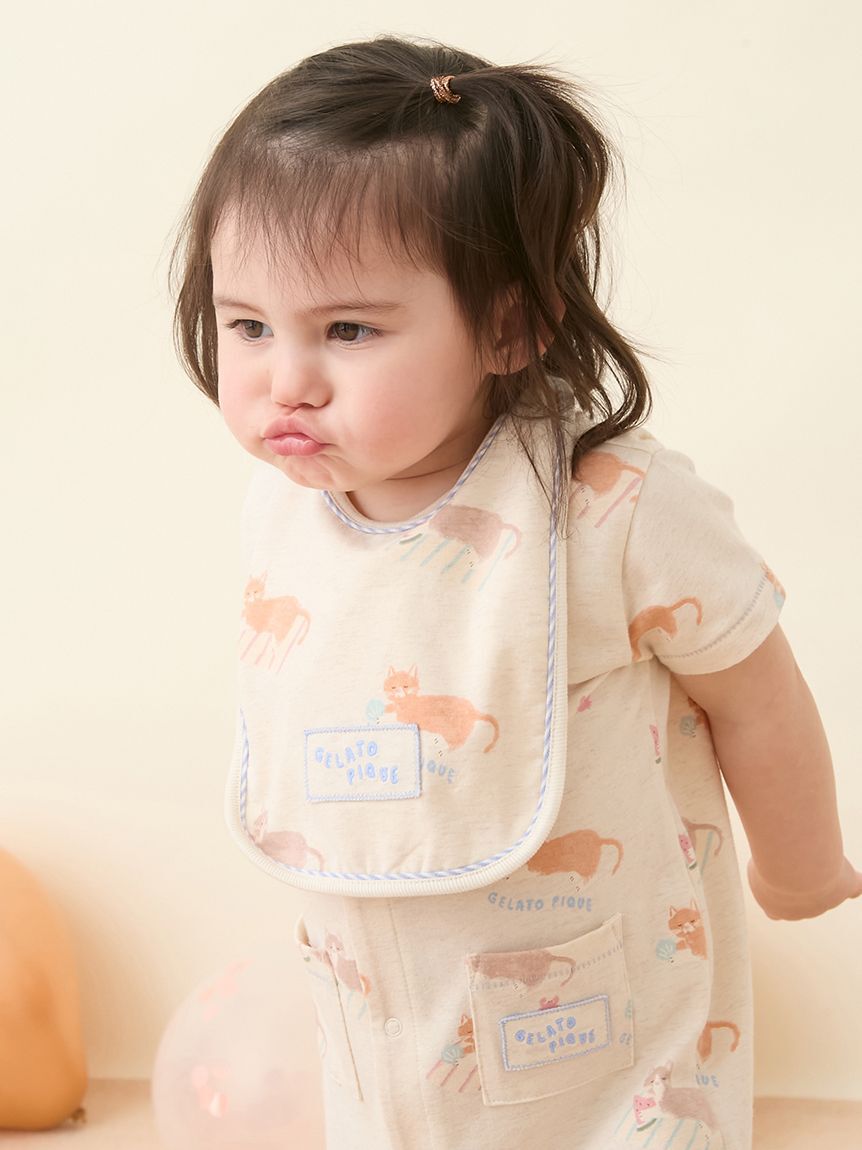 GELATO PIQUE KIDS & BABY「【BABY】シーサイドキャット柄スタイ」|スタイ|