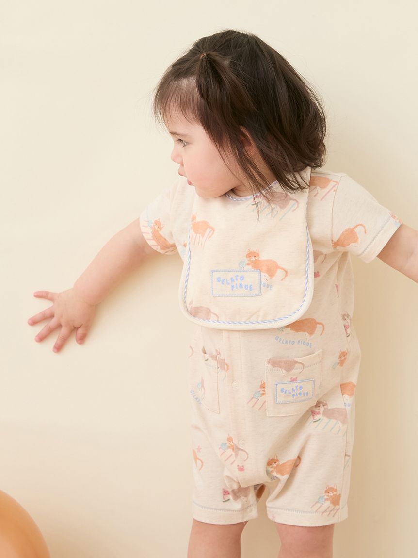 GELATO PIQUE KIDS & BABY「【BABY】シーサイドキャット柄スタイ」|スタイ|