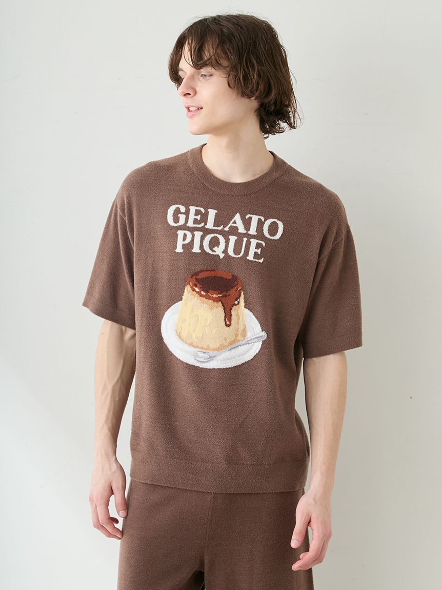 GELATO PIQUE HOMME「【ONLINE限定】【HOMME】スムーズィープリンジャガードプルオーバー&ハーフパンツセット」|ルームウェア|
