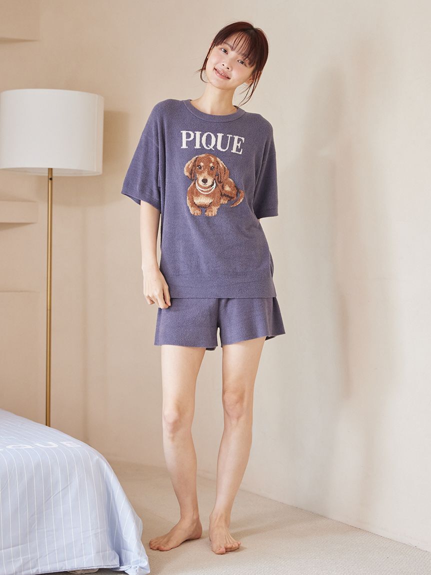 gelato pique「ファッションCATS&DOGSジャガードプルオーバー」|ルームウェア|