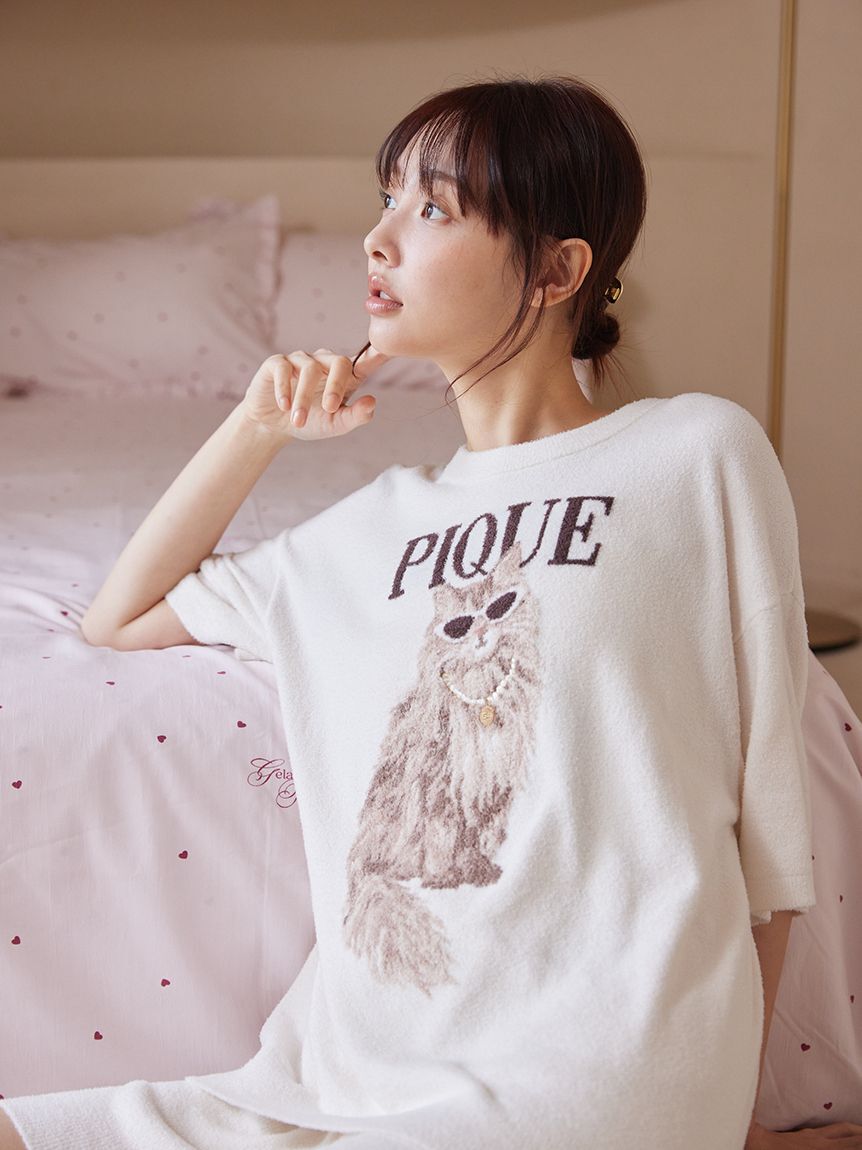 gelato pique「ファッションCATS&DOGSジャガードプルオーバー」|ルームウェア|