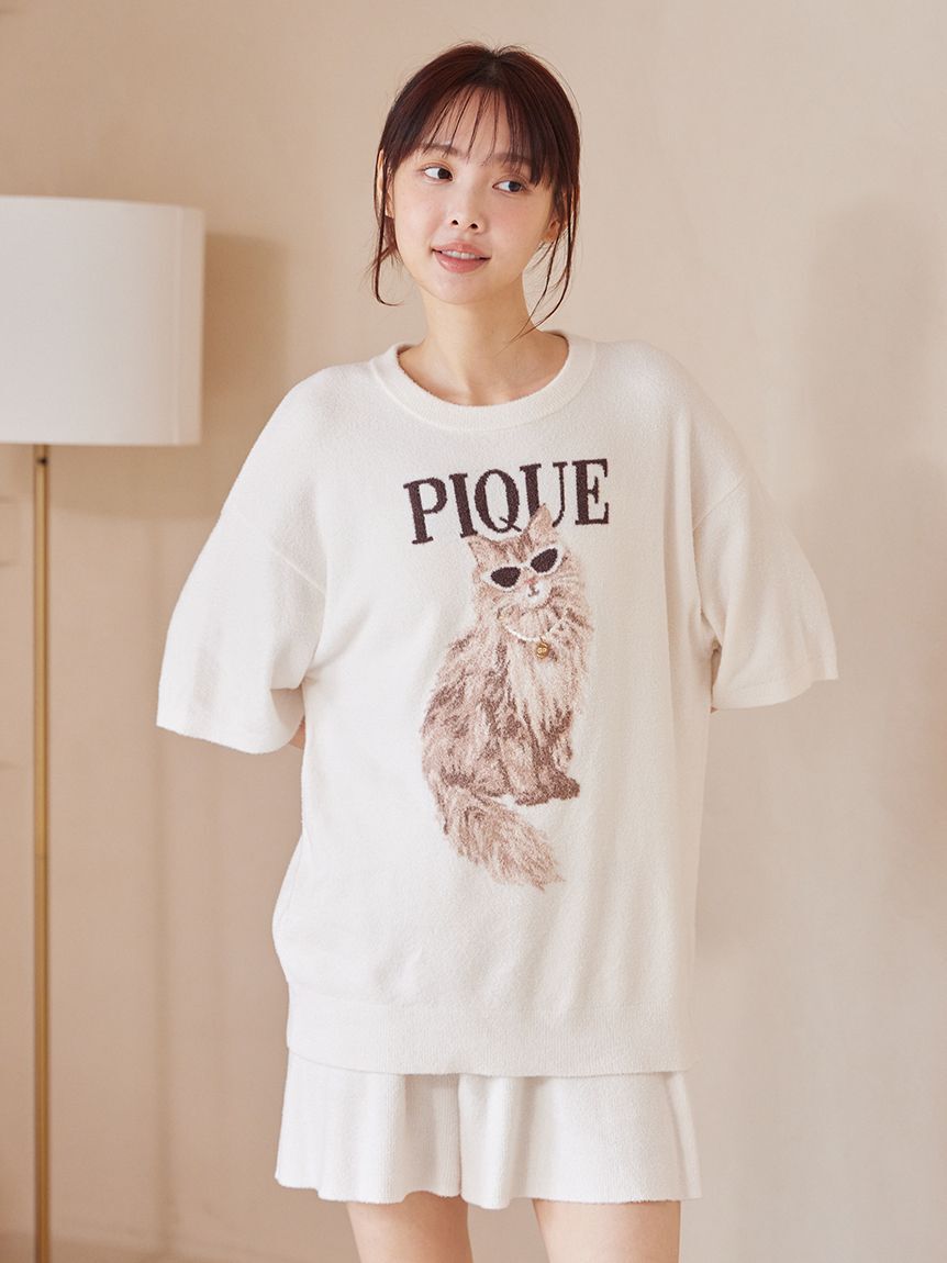 gelato pique「ファッションCATS&DOGSジャガードプルオーバー」|ルームウェア|