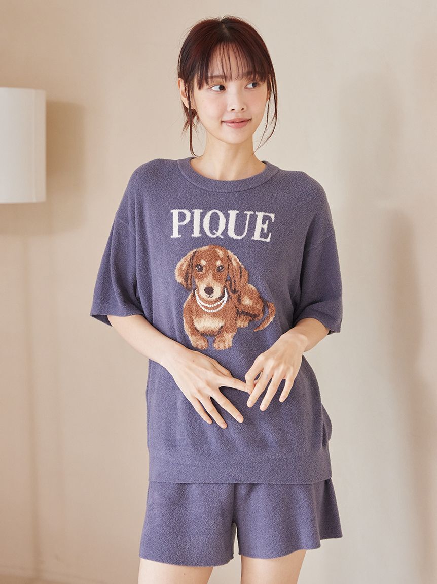 gelato pique「ファッションCATS&DOGSジャガードプルオーバー」|ルームウェア|