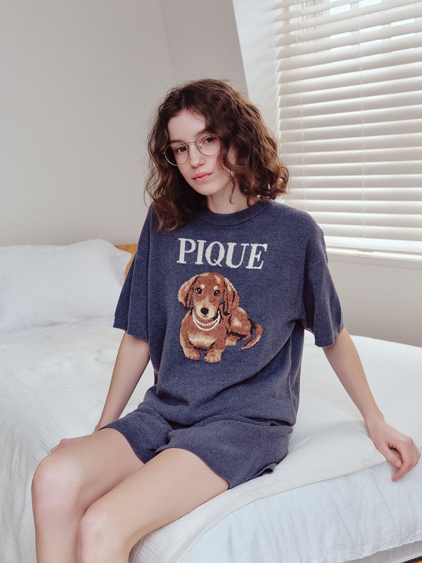 gelato pique「ファッションCATS&DOGSジャガードプルオーバー」|ルームウェア|
