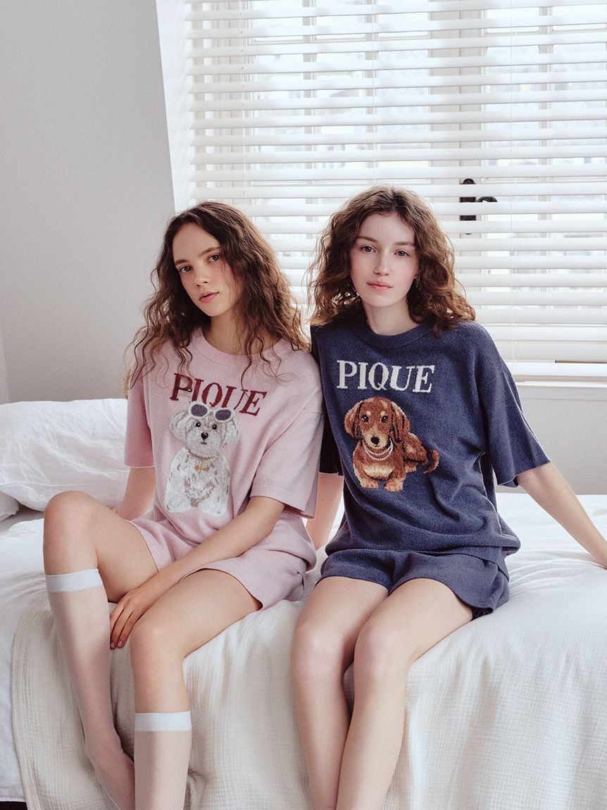 gelato pique「ファッションCATS&DOGSジャガードプルオーバー」|ルームウェア|